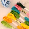 Liquidación de Stock Hilo de Algodón de Colores Hilo para Punto de Cruz de 6 Hebras Paquete de 6 Hilos de Bordado Punto de Cruz Hecho a Mano DIY Venta al por Mayor