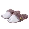 Nuevas zapatillas de algodón casuales de otoño e invierno, con forro extraíble y lavable, de colores combinados, cálidas para que las usen las parejas en casa y afuera, sucias