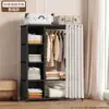 Guarda-roupa para uso doméstico no quarto, montagem simples, econômico, resistente e durável, adequado para apartamentos pequenos e moradias alugadas