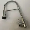 Comercio Electrónico Transfronterizo Comercio Exterior Grifo de Cocina con Resorte Acero Inoxidable Agua Caliente y Fría Grifo de Fregadero Extraíble