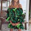 2026 Sitio Independiente de Amazon Transfronterizo Europeo y Americano Vestido Sexy de Moda con Estampado de un Hombro Ropa para Mujer en Stock