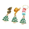 Pingente de Árvore de Natal com Gotejamento de Liga Peruca Dreadlock Cabelo Trançado Decoração Grampo de Cabelo Anel de Cabelo Joia DIY