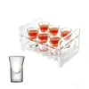 Estante Transparente de Acrílico Personalizado para Copas de Vino para Bar, Estante de Almacenamiento para Copas de Cóctel de 6 Agujeros, Estante para Vasos de Fiesta