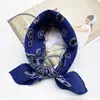 Pañuelo pequeño cuadrado de algodón y lino 55 cm Japonés y coreano artístico combinable para todo temporada de primavera y otoño pañuelo decorativo elegante algodón puro moda cinta para el pelo