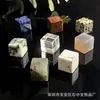 Processamento de Produtos Personalizados Pedra Semi-Preciosa de Cristal Cubo Quadrado 14*14 Pedra Olho de Tigre Pedra Difusora Geométrica