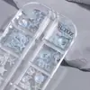 Arte de Unhas Aurora Iridescente Oceano 3D Charms Estrela do Mar Concha Cavalo-Marinho Mistura Transparente Estilo Delicado de Fada Arte de Unhas