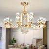 Lámpara de Araña de Cristal para Sala de Estar Modelo Nuevo 2026 Lujo Ligero Postmoderno Minimalista Elegante Iluminación Luminosa de Brazos para Lobby de Villa