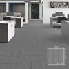 Sala de Reuniones de Edificio de Oficinas Alfombra Entrelazada 50X50Cm Alfombra Cuadrada Aislante de Sonido Engrosada Directo de Fábrica