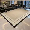 Tapete estilo vintage para a sala de estar, novo tapete de cabeceira lavável e fácil de limpar, tapete à prova de som espesso simples retrô francês de luxo leve