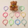 Lindo collar de corazón de melocotón para muñeca, hecho a mano, con colgante de amor, accesorios decorativos para muñeca de peluche, joyería al por mayor.
