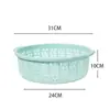 Canasta Colador Multiusos de Doble Asa Plástico Hueco Tamaño Grande Engrosada Canasta para Lavar Frutas y Verduras Canasta para Guardar Fruta Canasta Colador