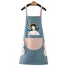 Avental doméstico cozinha à prova d'água e à prova de óleo bonito na moda estilo japonês estilo coreano logotipo feminino roupas de trabalho da moda cintura adulta
