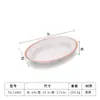 Prato de Melamina Estilo Nórdico Prato Oval Louça de Porcelana Restaurante Criativo Prato Retrô Prato de Frutas de Plástico