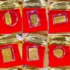 Ouro Puro 999 Adesivo de Telefone de Ouro Princesa Por Favor Fique Rico Rápido Fortuna 2mg Saco da Sorte Presente Atacado do Fabricante