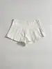 Moda Feminina Verão 2026 Novo Estilo Europeu e Americano Shorts Casuais Versáteis de Cintura Alta com Pregas Largas Cor Sólida Pregas Prensadas