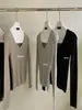 EN.EN Otoño estilo coreano minimalista básico versátil ajuste ceñido cuello en V manga larga tejido E11134