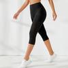 Pantalones de Yoga de Malla Transfronteriza con Bolsillos, Pantalones Cortos Europeos y Americanos de Cintura Alta con Control de Abdomen, Leggings Ajustados para Mujer