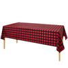 Mantel de Plástico a Cuadros Rojo y Negro Navideño Transfronterizo Mantel a Cuadros Rojo y Blanco Rectangular Mantel Desechable Navideño