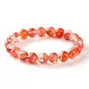 Pulseira de Cristal de Ágata Vermelha Premium Estilo Chinês para Mulheres, Elegante de Luxo Leve com um Toque de Alto Padrão, Pulseira Atacado Fonte para Live Streaming