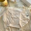 Ropa interior sin marcas de seda helada para niña, cómoda con estampado para mujer, entrepierna de algodón, cómoda, de cintura media, ropa interior para estudiante, nuevo producto de primavera y verano