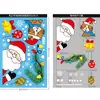 Pegatinas estáticas de ciervo de Santa Claus transfronterizas, pegatinas decorativas de dibujos animados navideños para ventanas de vidrio de centros comerciales navideños