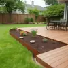 Valla Bifurcada Metal Combinación Libre Valla de Jardín Hierro Galvanizado Barandilla de Borde de Césped Valla Metálica