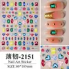 Nuevos Pegatinas para Uñas con Forma de Joya Estilo Europeo y Americano Estilo Chica Caliente Pegatinas Planas Impermeables DIY para Teléfono Uñas