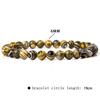 Pulsera unisex sencilla de alta gama para viajeros, con cuentas de piedra calientes de 6 mm transfronterizas de Europa y Estados Unidos, cuerda elástica para hombre y mujer que combina con todo.
