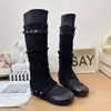 Botas de mujer ajustadas, desmontables y versátiles, a la moda y fáciles de combinar, nuevo estilo con puños elásticos en la pierna, botas largas hasta la rodilla 2026