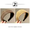 Faixa de cabeça larga com cor dopamina para mulheres, acessório de cabelo antiderrapante para lavar o rosto, uso diário e penteados com coroa alta