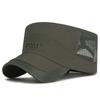 Sombrero de Malla Transpirable de Secado Rápido de Copa Plana Nuevo para Primavera y Verano, Delgado, Moderno, Versátil, Bordado Tridimensional con Letra, Sombrero Protector Solar
