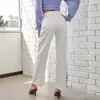 Nuevos Pantalones Dad Blancos Rectos 2025, Corte Holgado para Primavera y Otoño, Pantalones Anchos de Verano, Jeans Finos de Cintura Alta para Mujer