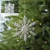 Decoración Navideña Árbol de Navidad Escandinavo Colgante Copo de Nieve Decoración de Hielo y Nieve Navideña Copos de Nieve Coloridos Caja de PVC 10cm