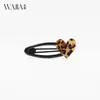 Nueva colección de pinzas para el cabello color café de Wjia: Pinzas dulces y geniales para flequillo, pinzas BB de alta gama, pasadores laterales pequeños con forma de gato y flor de corazón, accesorios para el cabello
