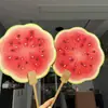 20 Ventilador de Frutas Refrescante de Verão Estilo Pintado à Mão Maçã Melancia Ventilador Redondo Ventilador de Alto Valor Ventilador de Folha de Palmeira Presente para Melhor Amigo