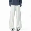 Pantalones impermeables con forro polar para otoño e invierno, pantalones cargo rectos holgados de moda para hombre, pantalones casuales gruesos