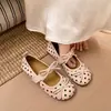 Zapatos de Tacón Elegantes de Estilo Francés para Mujer 2026 Nuevos Zapatos Mary Jane Retro de Primavera y Otoño Planos Versátiles de Cuero con Punta Cuadrada