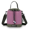 Bolso cruzado de un solo hombro con retazos de nailon en bloques de color, Mochila casual versátil, Bolso mini multifuncional de moda para teléfono