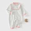 Roupas de Bebê Primavera e Outono Algodão Puro Categoria a Macacão para Meninas de Bebê para Sair e Roupas de Engatinhar para Recém-Nascidos e Roupas de Princesa