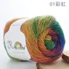 Hilo de Lana Arcoíris para Tejer, Hilo Suave para Bufanda Chal Femenina, Hilo para Tejer DIY, Hilo Degradado