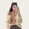 Bufanda larga de seda con lunares vintage y pliegues de algodón y lino para mujer, bufanda de otoño ligera y transpirable, chal de viaje
