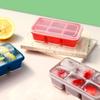 Criativa cor nórdica congelado cubo de gelo artefato molde de gelo doméstico silicone bandeja de gelo com tampa geladeira caixa de gelo Internet celebridade Pequeno