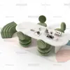 Escritório de Vendas Mesa e Cadeira Infantil Combinação Piso Elevado Shopping Center Área de Brincar Sala de Aula Educação Infantil Mesa de Artesanato Retangular