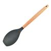 Juego de utensilios de cocina de silicona con mango de haya para cocina, juego de 9 piezas, cuchara y pala para cocinar.