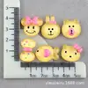Pasador Clip Bb Oso Dibujo Animado Accesorios de Resina Conejo Pez Pajarita Tocado Diadema Paquete de Materiales Hechos a Mano DIY