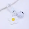 Chaveiro Flor Sino Colorido Pingente Criativo Fofo Pingente Artesanal DIY Coração de Menina Acessórios para Bolsa Fivela de Porta