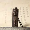 Colgante de madera aromática, placa "Sin Preocupaciones", Buda Guanyin, colgante de placa de madera modelo de bienestar "Una Mente Hacia Buda", adorno colgante de imitación de madera aromática