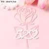 520 Decoración de pastel para el Día de San Valentín corazón amor acrílico inserto pareja confesión pegatina línea cachorro adorno
