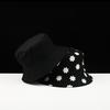 Sombrero de Pescador Estilo Coreano Nuevo con Estampado Floral para Mujer Artístico Pequeño Fresco Sombrero de Cubeta Verano Exterior Sombrero para el Sol de Doble Cara