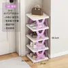 Sem Instalação Casa Simples Sapateira Dobrável Sapateira Armazenamento Criativo Multicamada Entrada Banheiro Plástico Minimalista